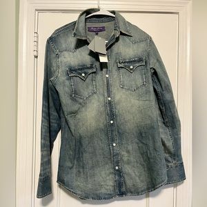 Ralph Lauren, W denim jacket. Made in Italy, custom woven with indigo yarn, 8